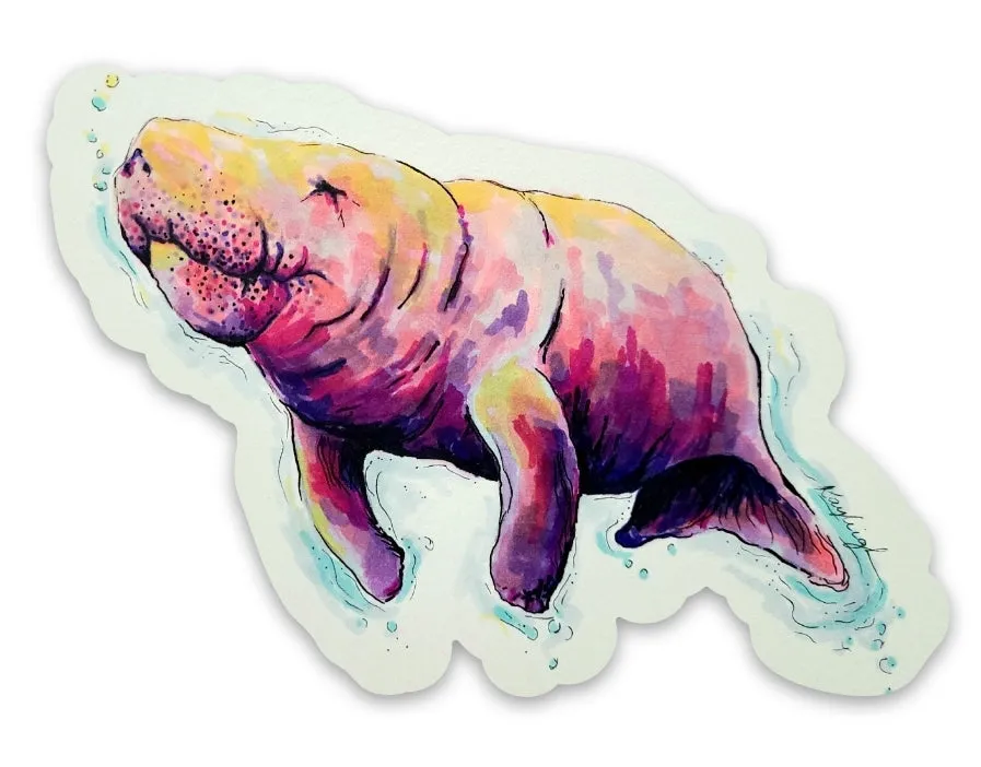Manatee Vinyl Stickers