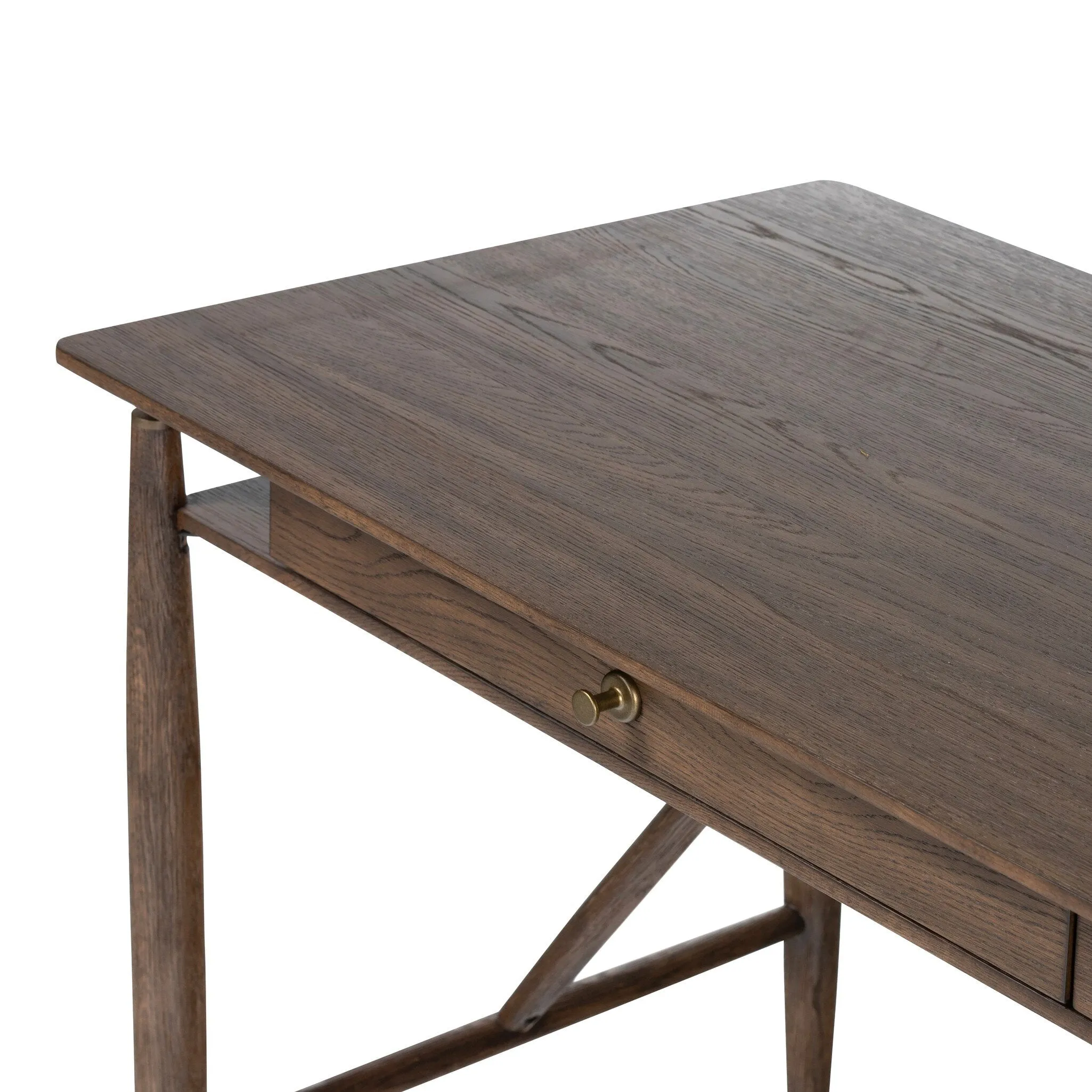 Markia Desk - Aged Oak Veneer