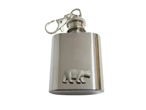 Matte Bear 1 Oz. Stainless Steel Key Chain Flask