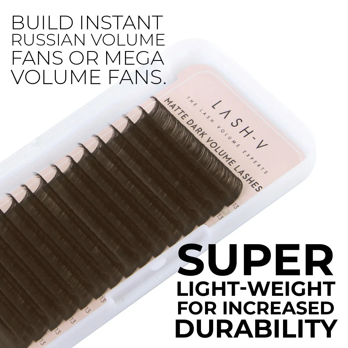 Matte Dark Volume Dark Brown  Lashes - 0.05