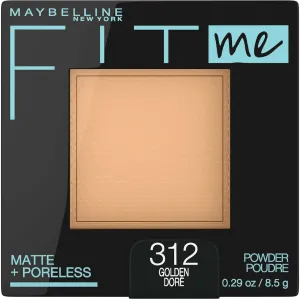 Maybelline New York Fit Me Matte   Poreless Pressed Face Powder, Golden 312