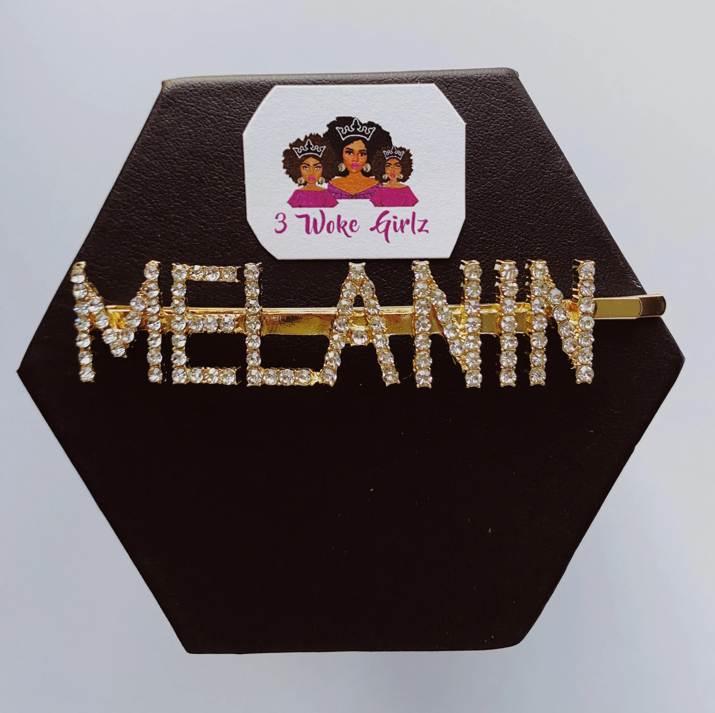 MELANIN Rhinestones Statement Hairpin
