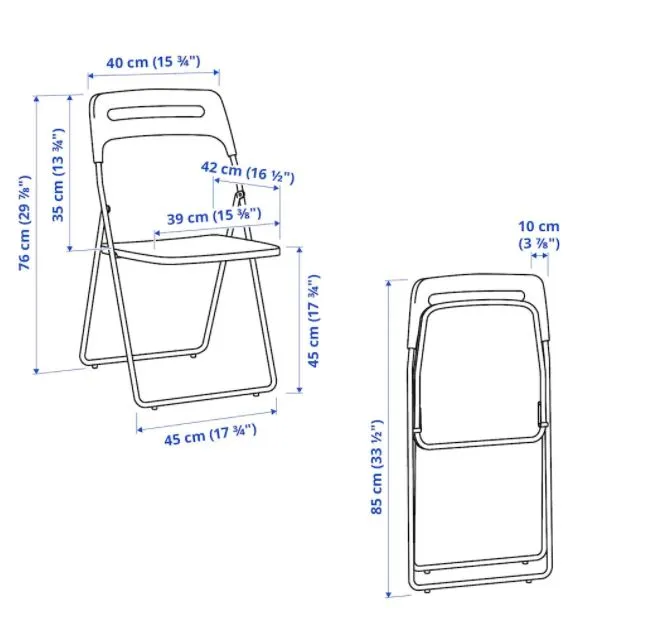 MELLTORP -  NISSE Table and 2 folding chairs,