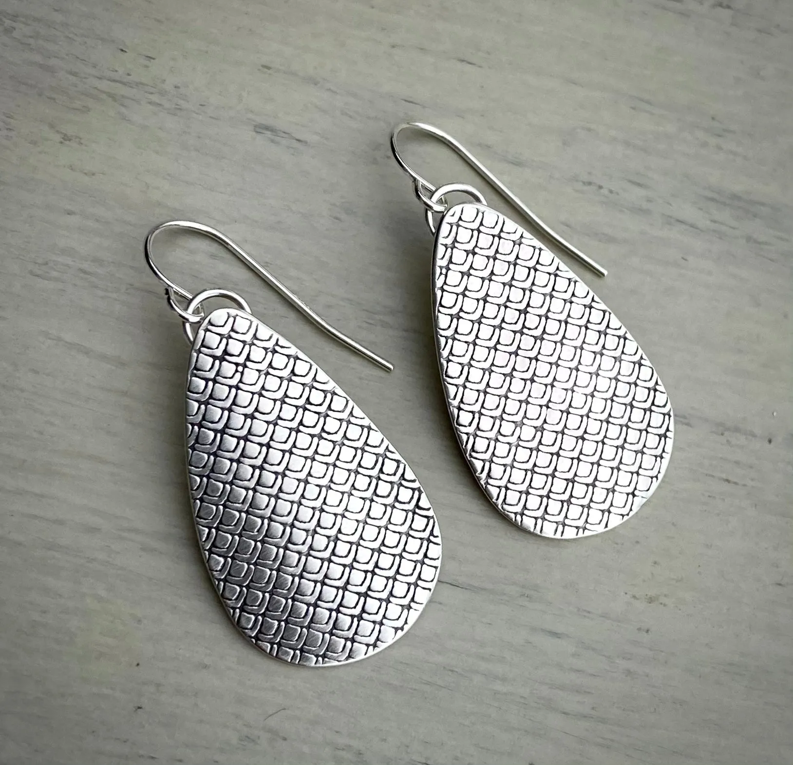 Mermaid Scale Teardrop Earrings
