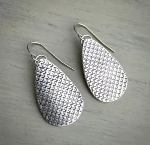 Mermaid Scale Teardrop Earrings