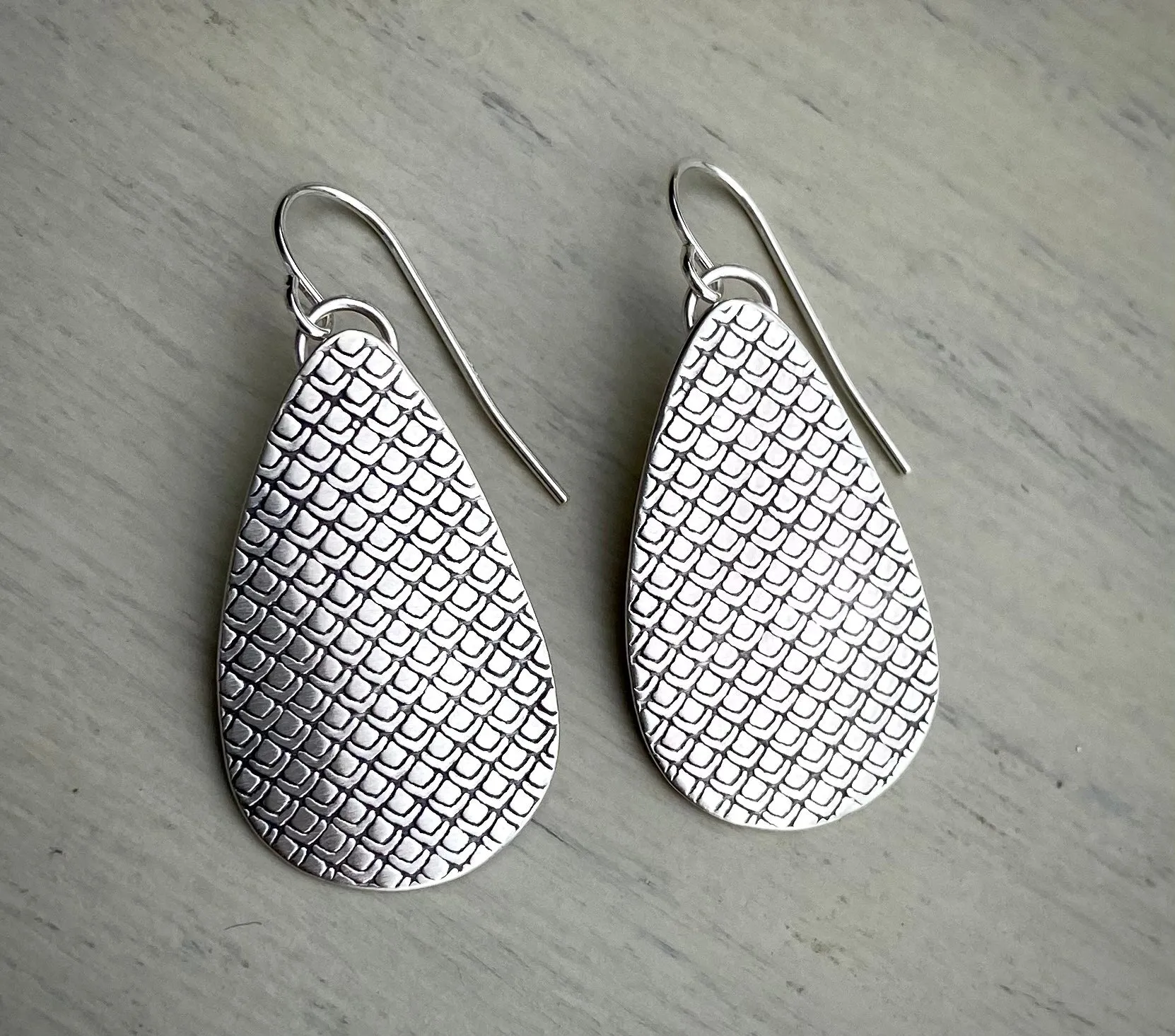 Mermaid Scale Teardrop Earrings