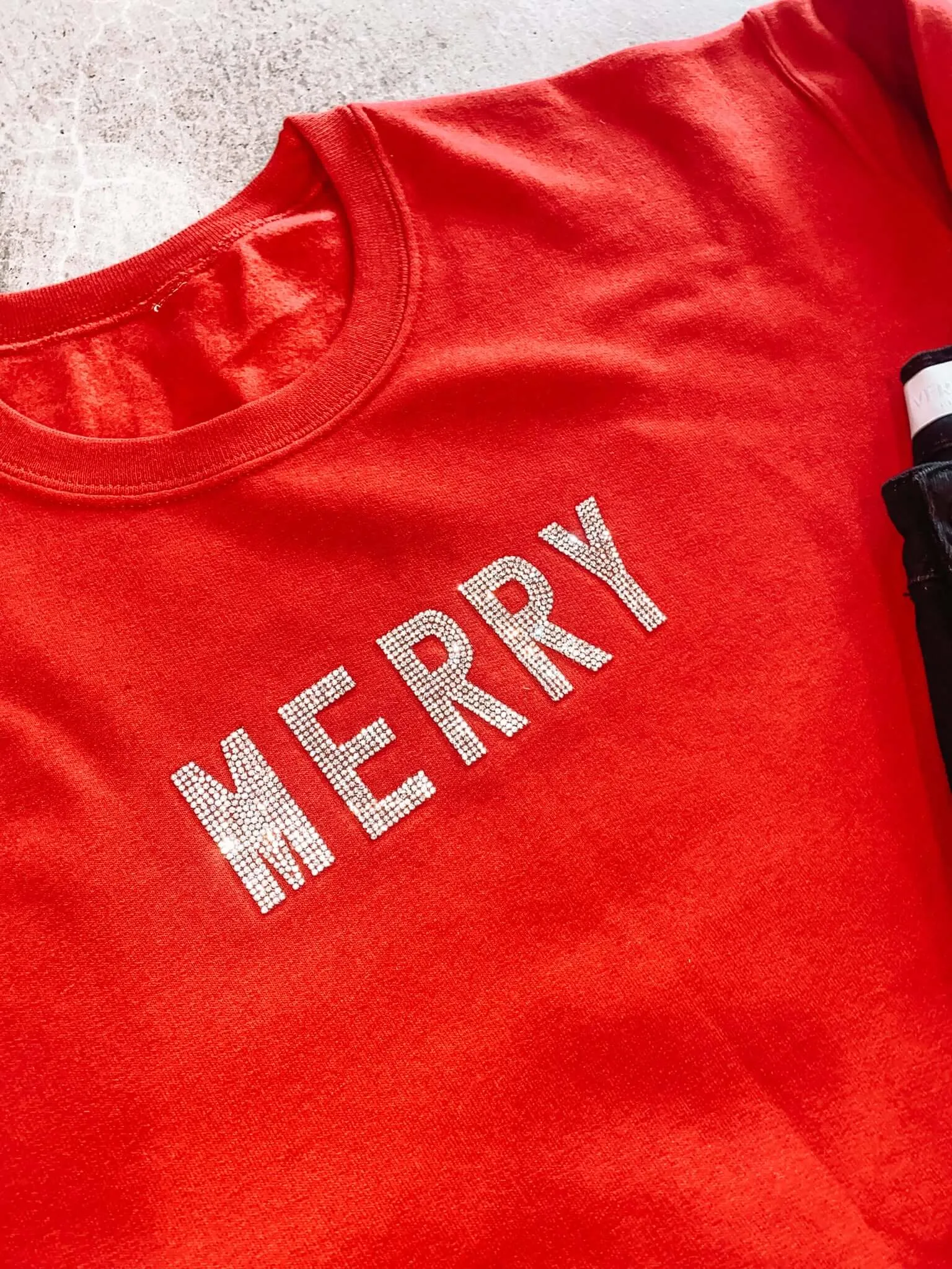 Merry & Bright Rhinestone Graphic Sweatshirt