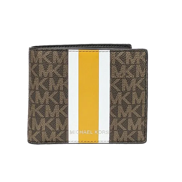 Michael Kors 36F1LCOF6B Signature Cooper 3 In 1 Wallet With Stripes Brown/Multi