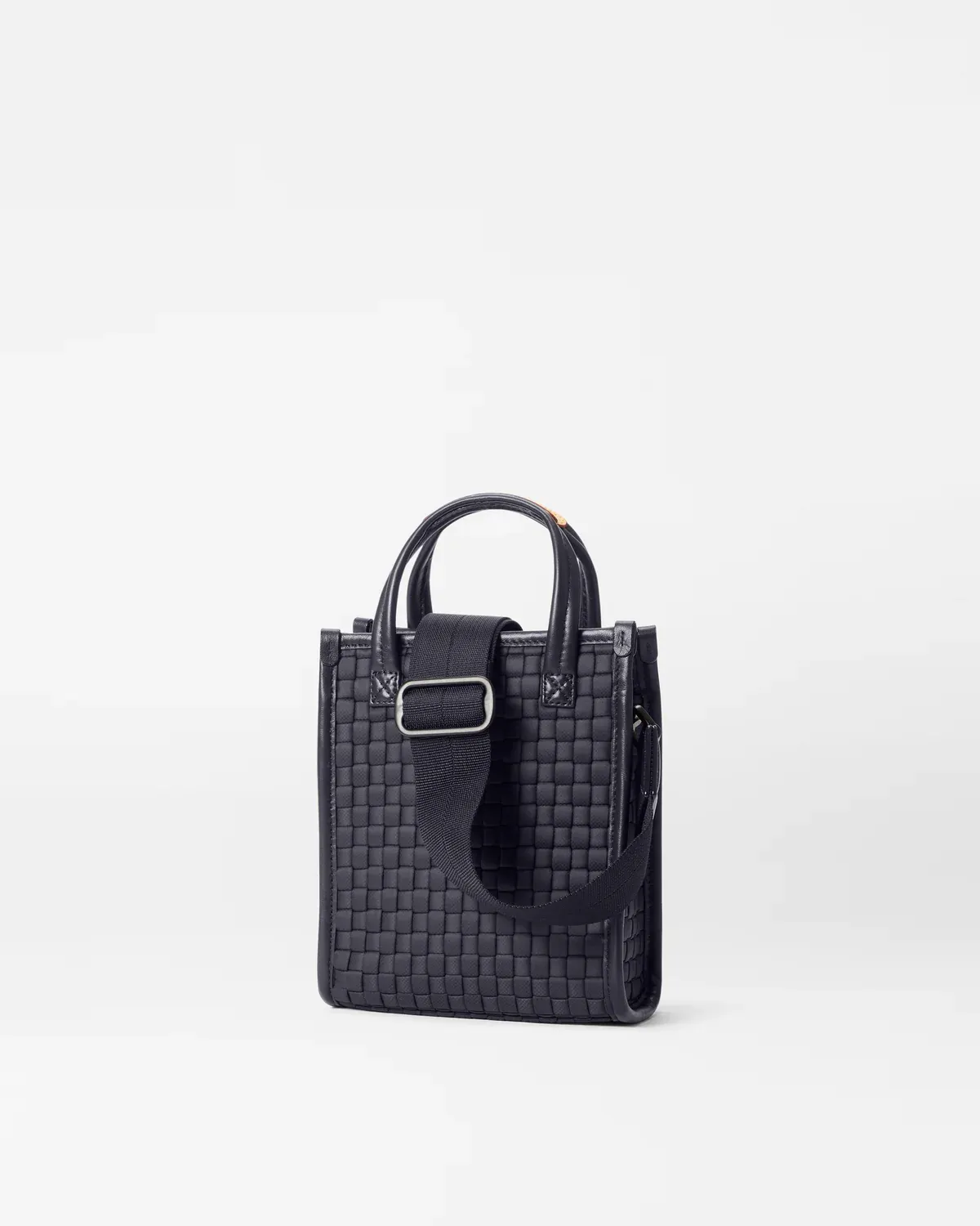 Micro Woven Box Tote |  Black