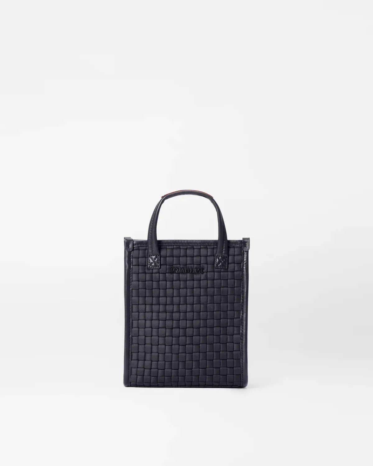 Micro Woven Box Tote |  Black