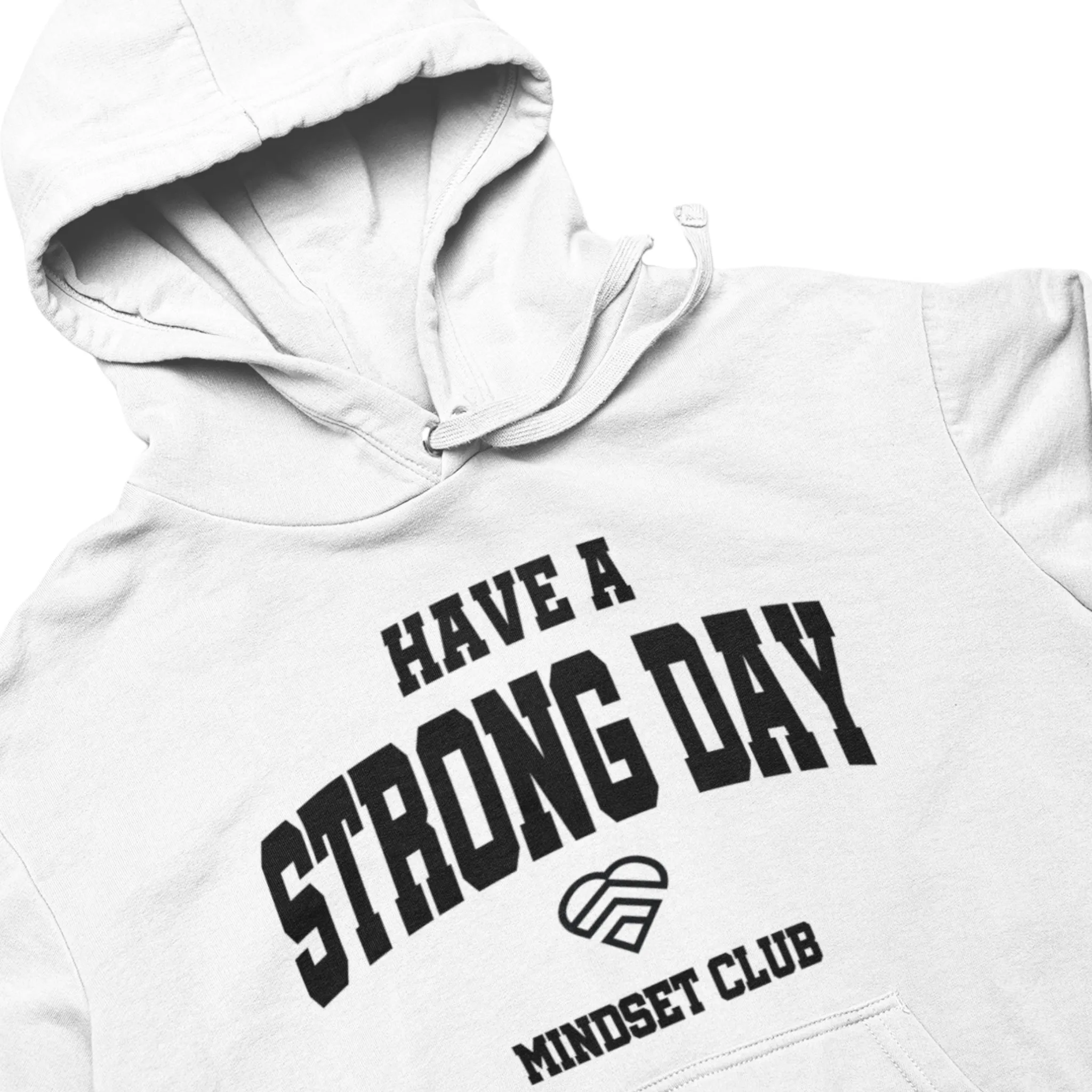 Mindset Club Statement Hoodie - White & Black