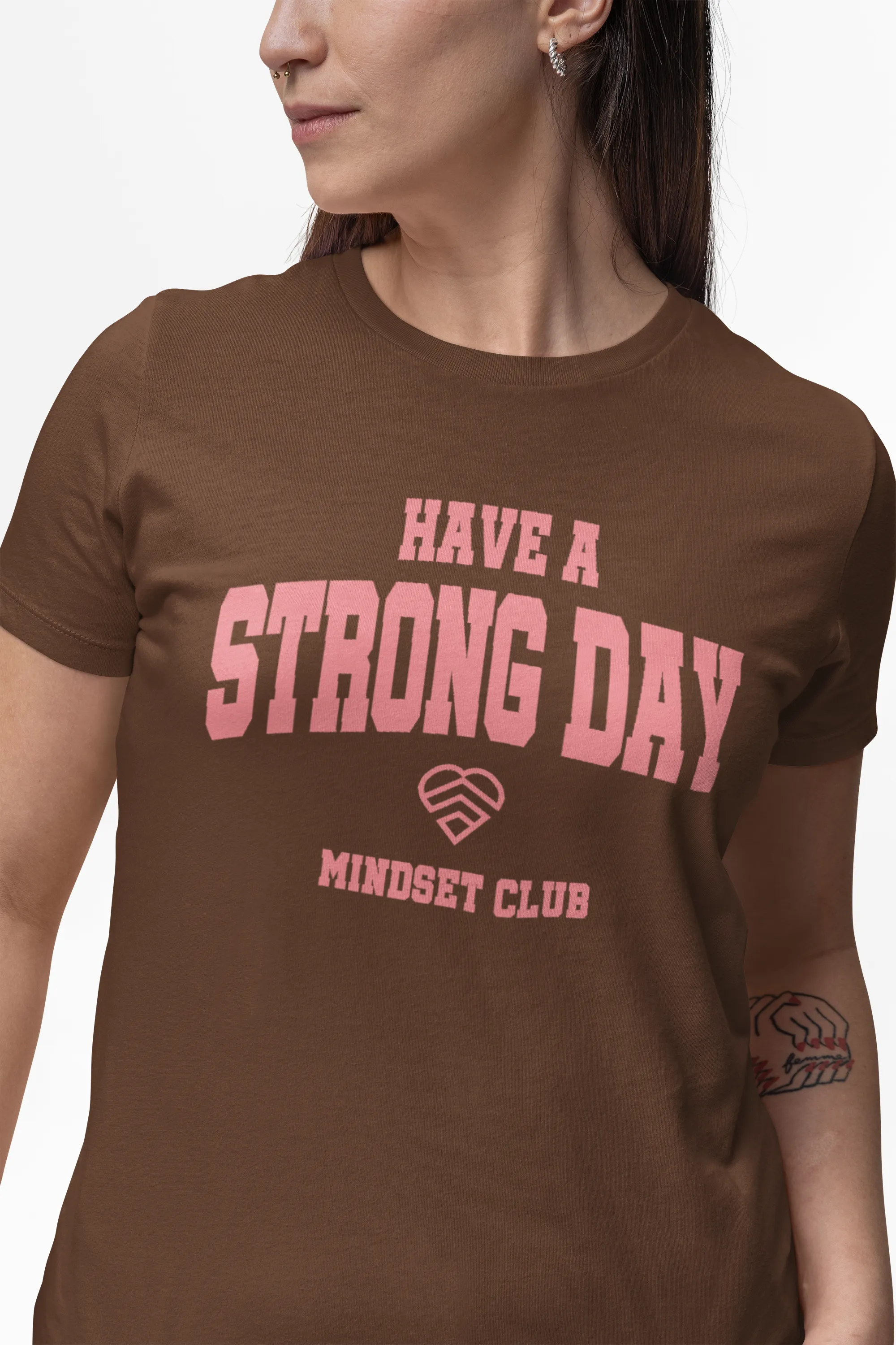 Mindset Club Statement Shirt - Chocolate