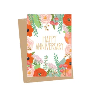 Mini Anniversary Floral, Folded Enclosure Cards