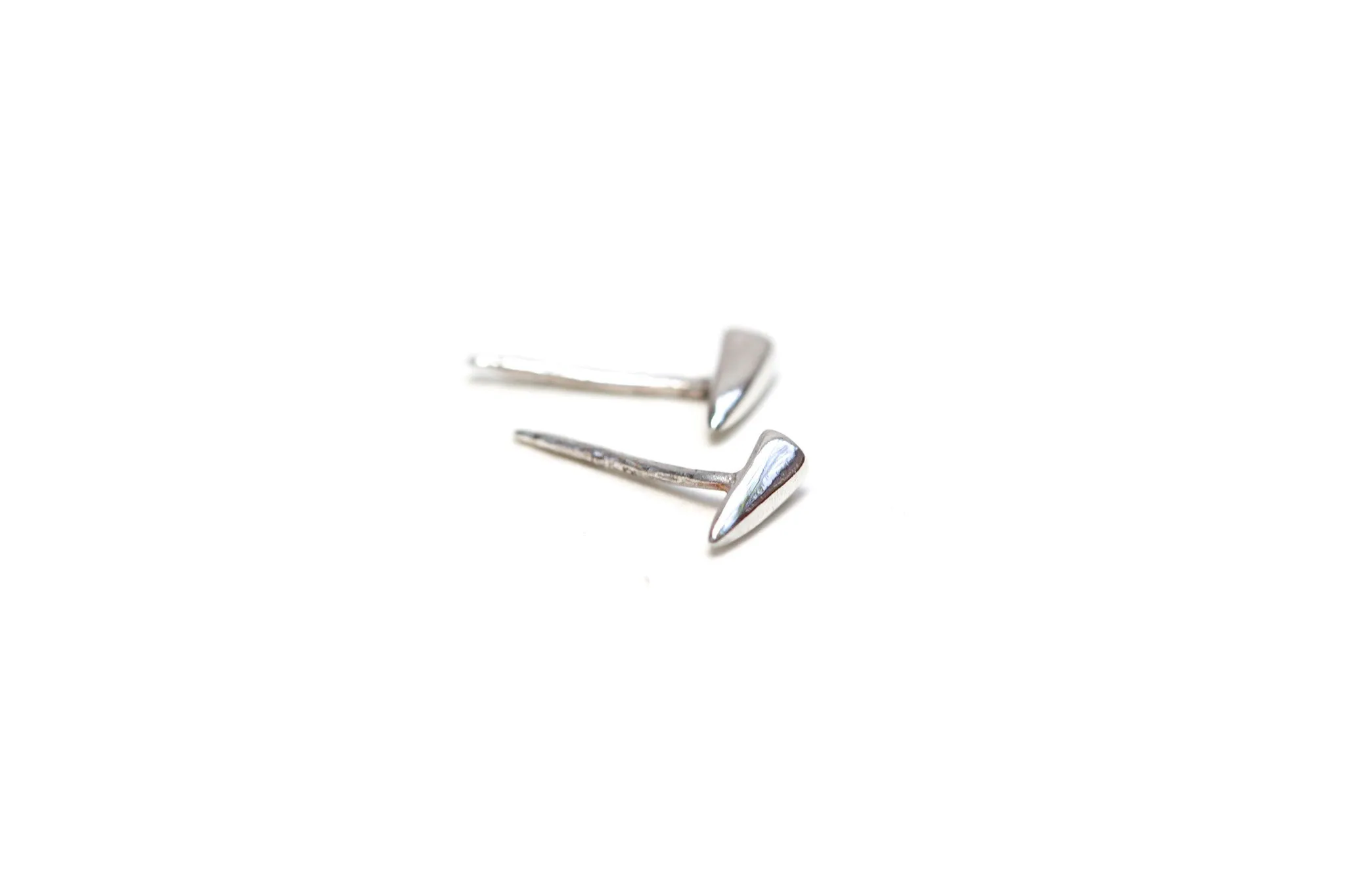 Mini Horn Earrings - Sterling Silver