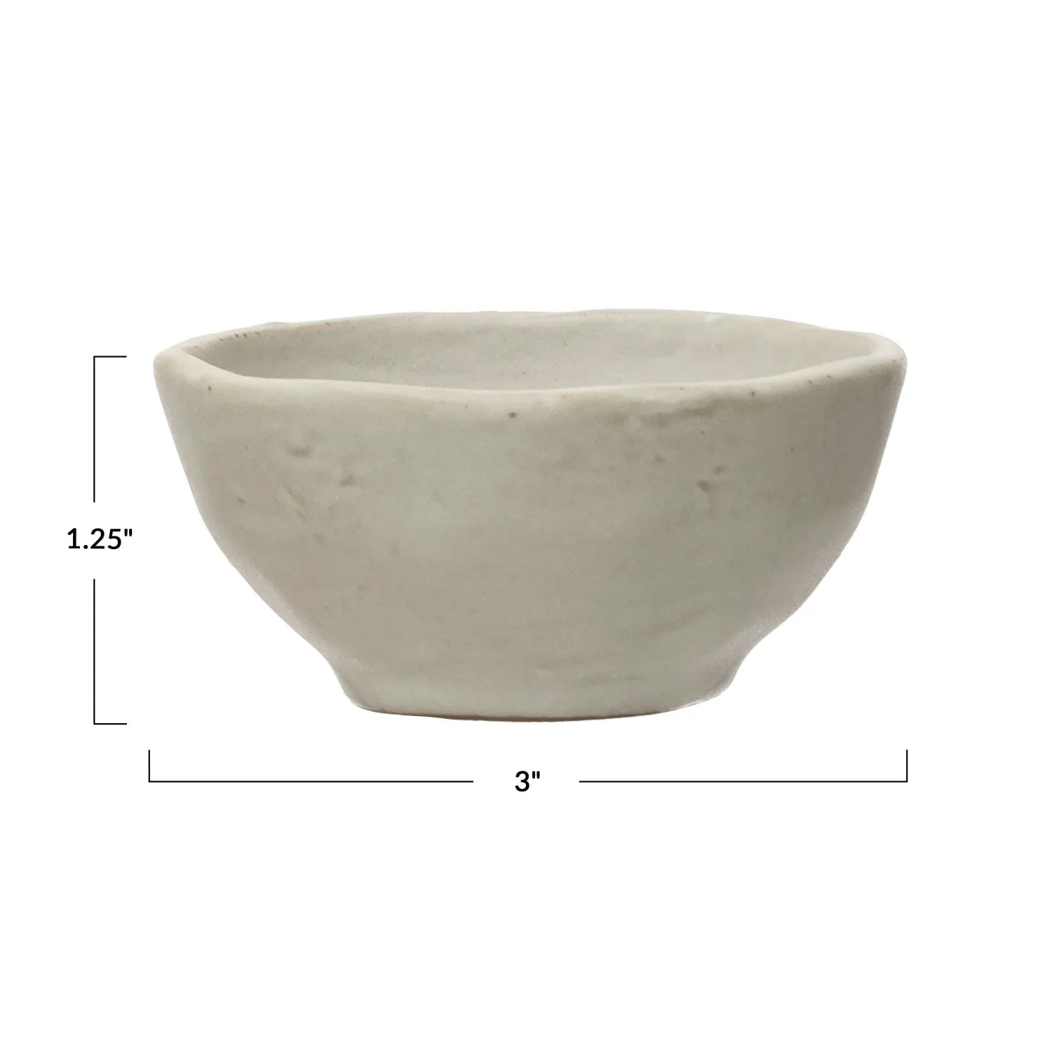 Mini Matte White Stoneware Dish