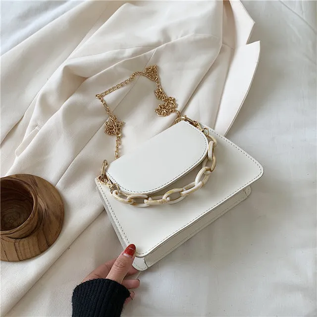Mini PU Leather Shoulder Messenger Bags For Women 2020 Fashion Chain Design Shoulder Handbags Female Crossbody Bag