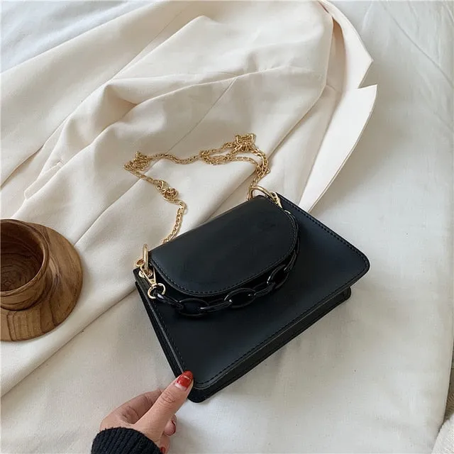Mini PU Leather Shoulder Messenger Bags For Women 2020 Fashion Chain Design Shoulder Handbags Female Crossbody Bag