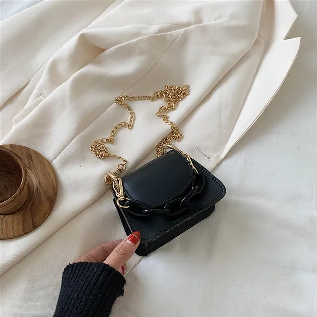 Mini PU Leather Shoulder Messenger Bags For Women 2020 Fashion Chain Design Shoulder Handbags Female Crossbody Bag