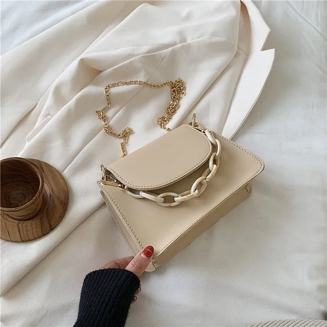 Mini PU Leather Shoulder Messenger Bags For Women 2020 Fashion Chain Design Shoulder Handbags Female Crossbody Bag