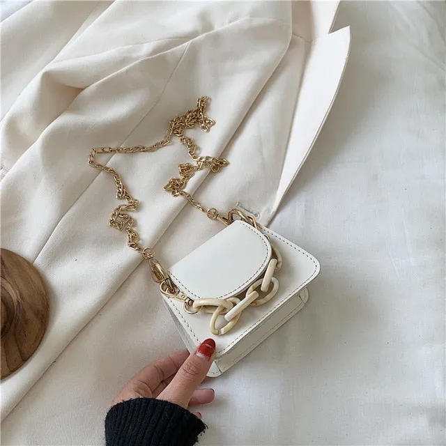 Mini PU Leather Shoulder Messenger Bags For Women 2020 Fashion Chain Design Shoulder Handbags Female Crossbody Bag