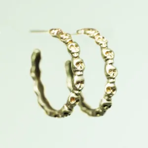 Mini Skull Hoop Earrings