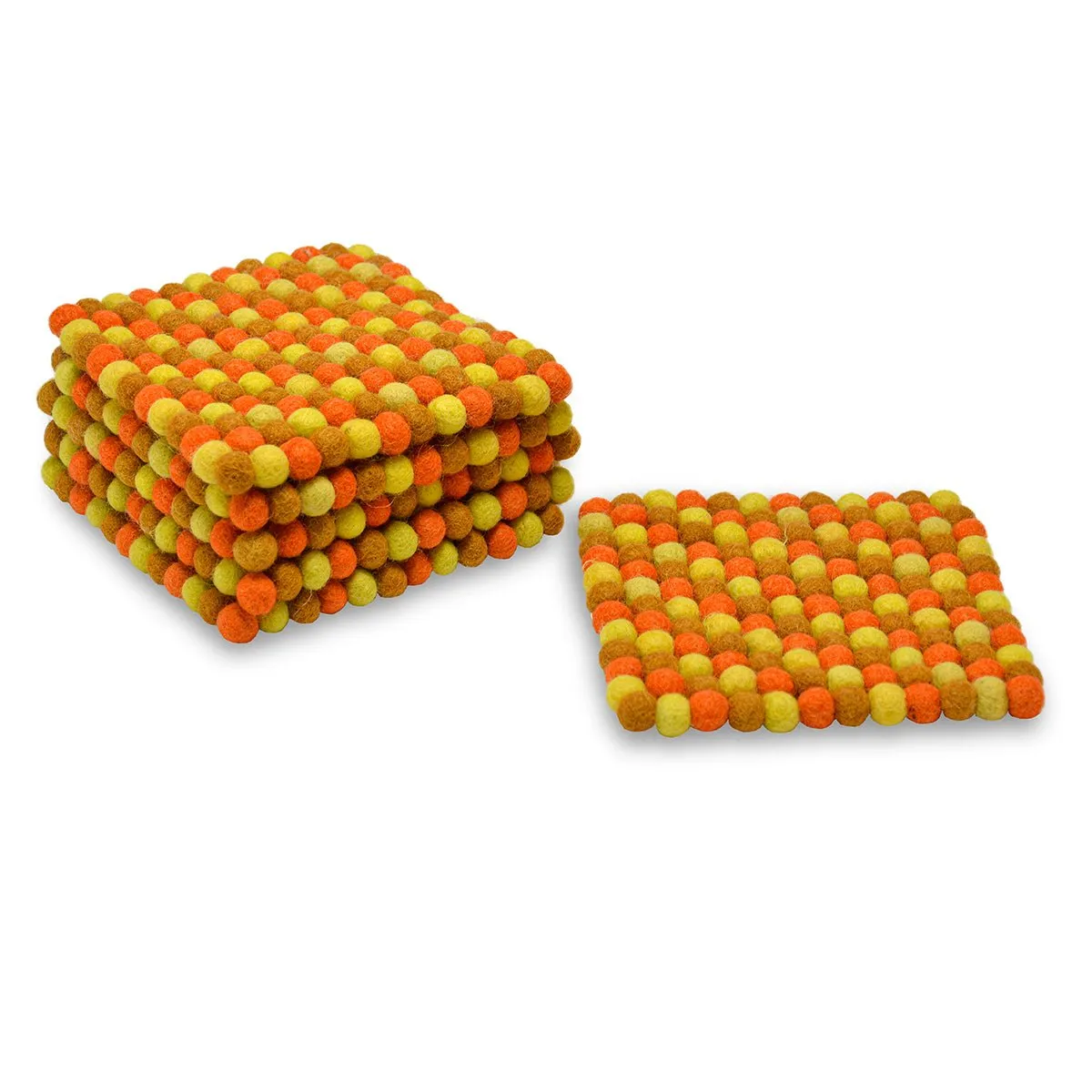 Mini Square Ball Mat- Orange & Yellow