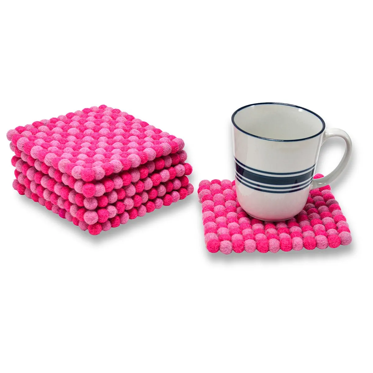 Mini Square Ball Mat- Pink