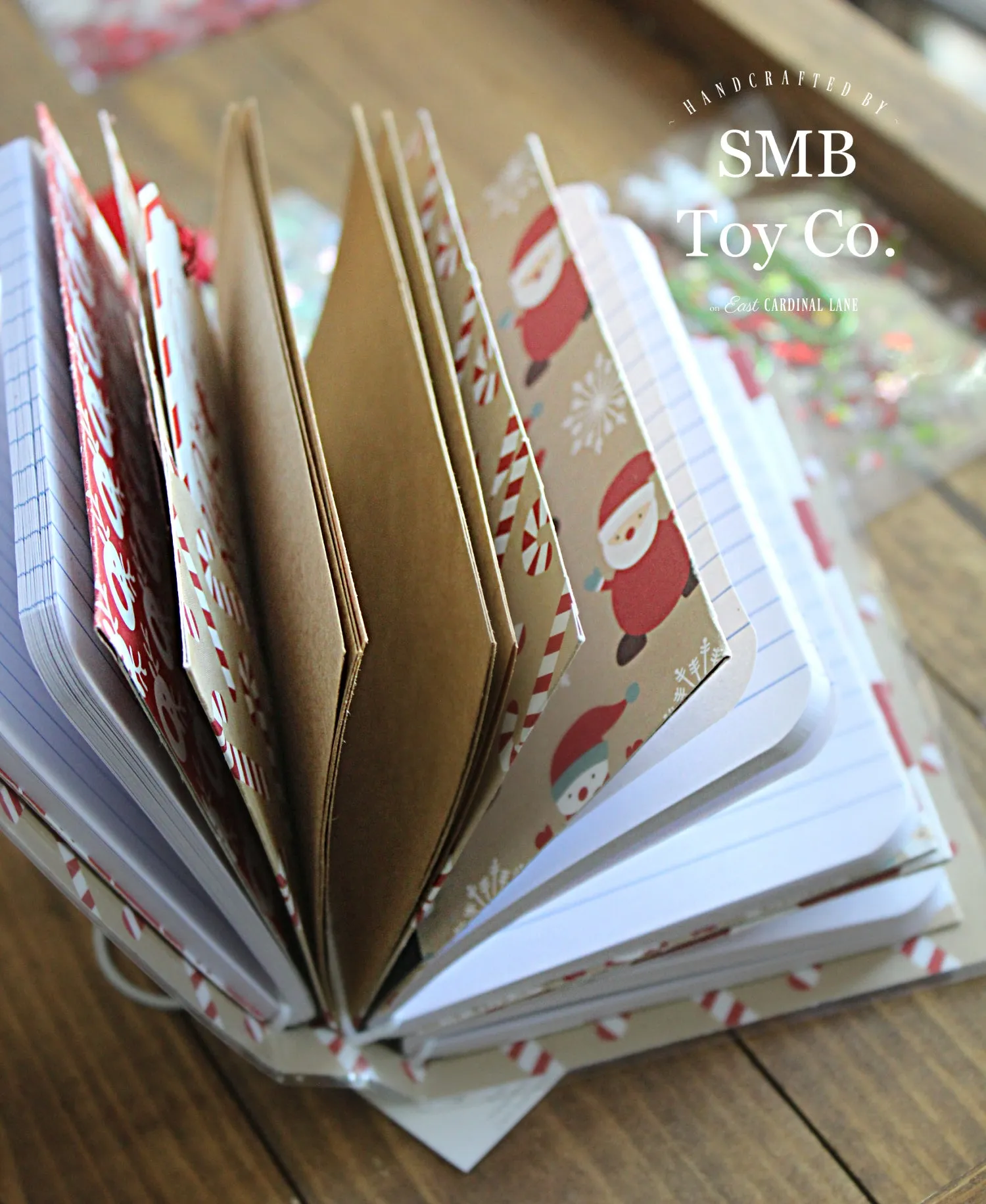 Mini Travel Journal - Santa & Reindeer