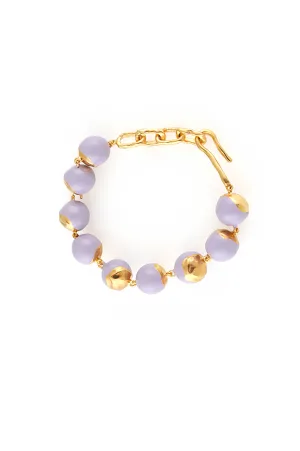 MINI WAVE ORBS BRACELET WITH LILAC ENAMEL