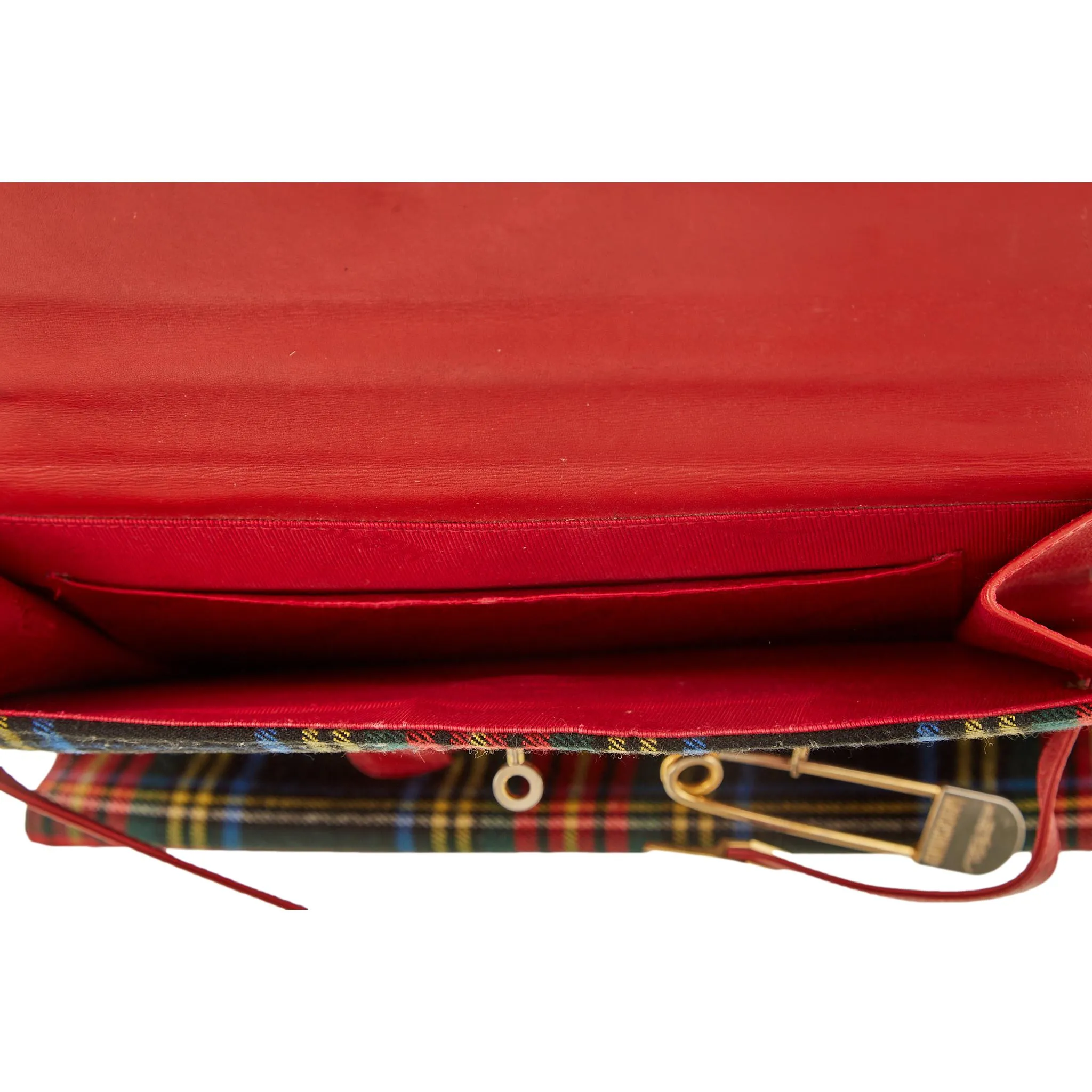 Moschino Plaid Punk Chic 2-Way Bag