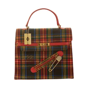 Moschino Plaid Punk Chic 2-Way Bag