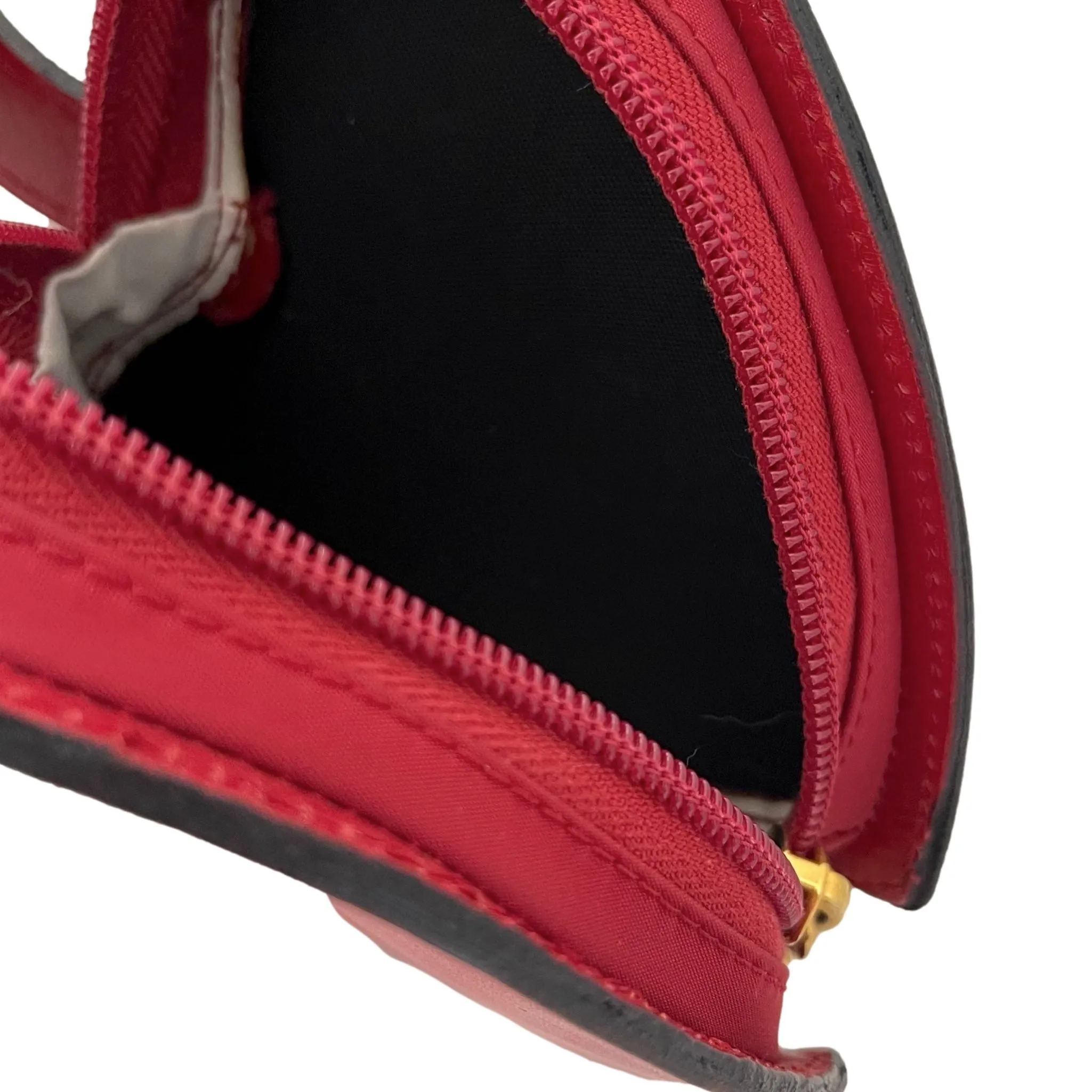Moschino Red Heart Logo Wristlet