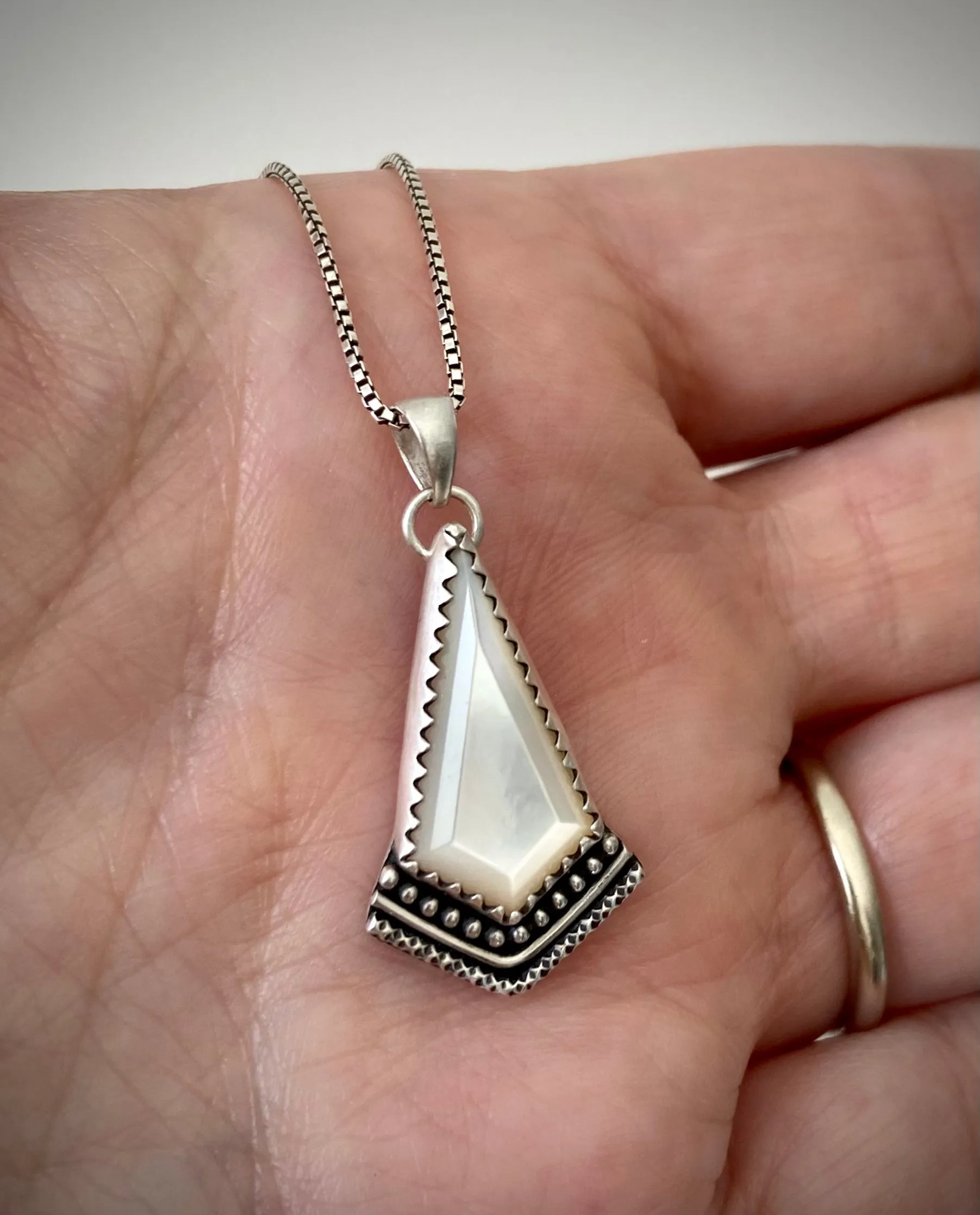 Mother of Pearl Layered Kite Pendant