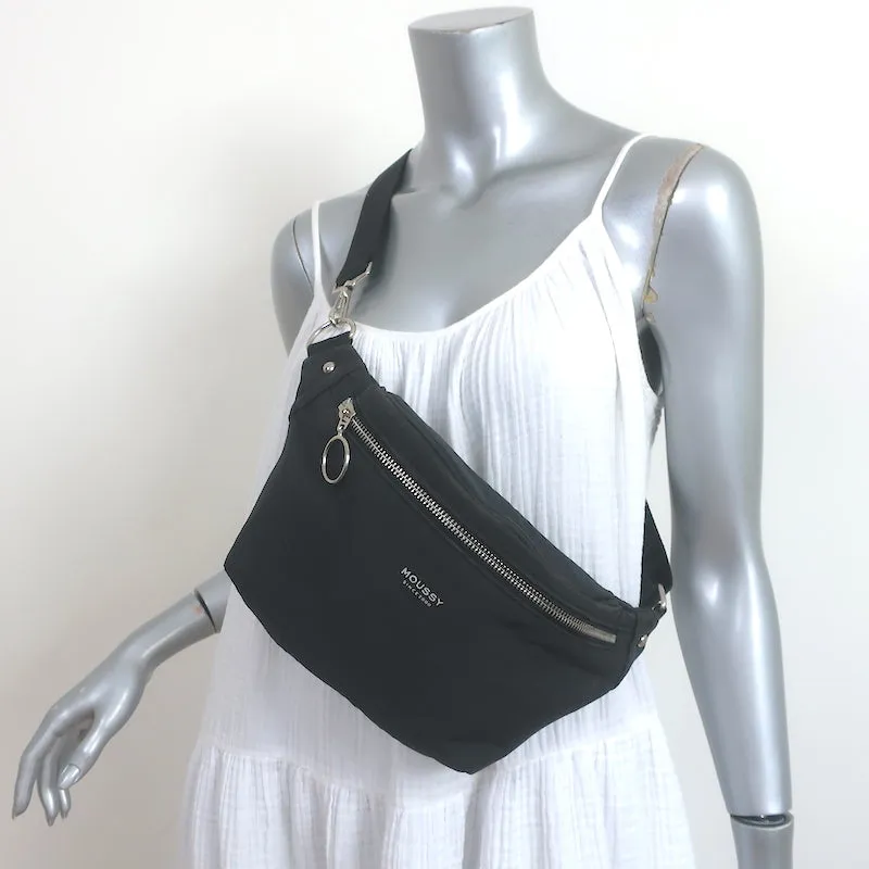 Moussy Fanny Pack Black Nylon Medium Crossbody Bag