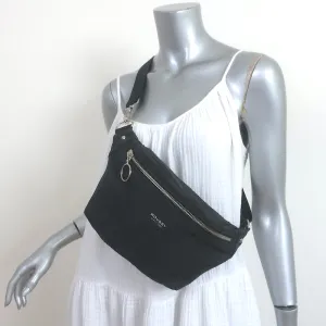 Moussy Fanny Pack Black Nylon Medium Crossbody Bag
