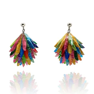 Multicolor Aluminum Cluster Earrings