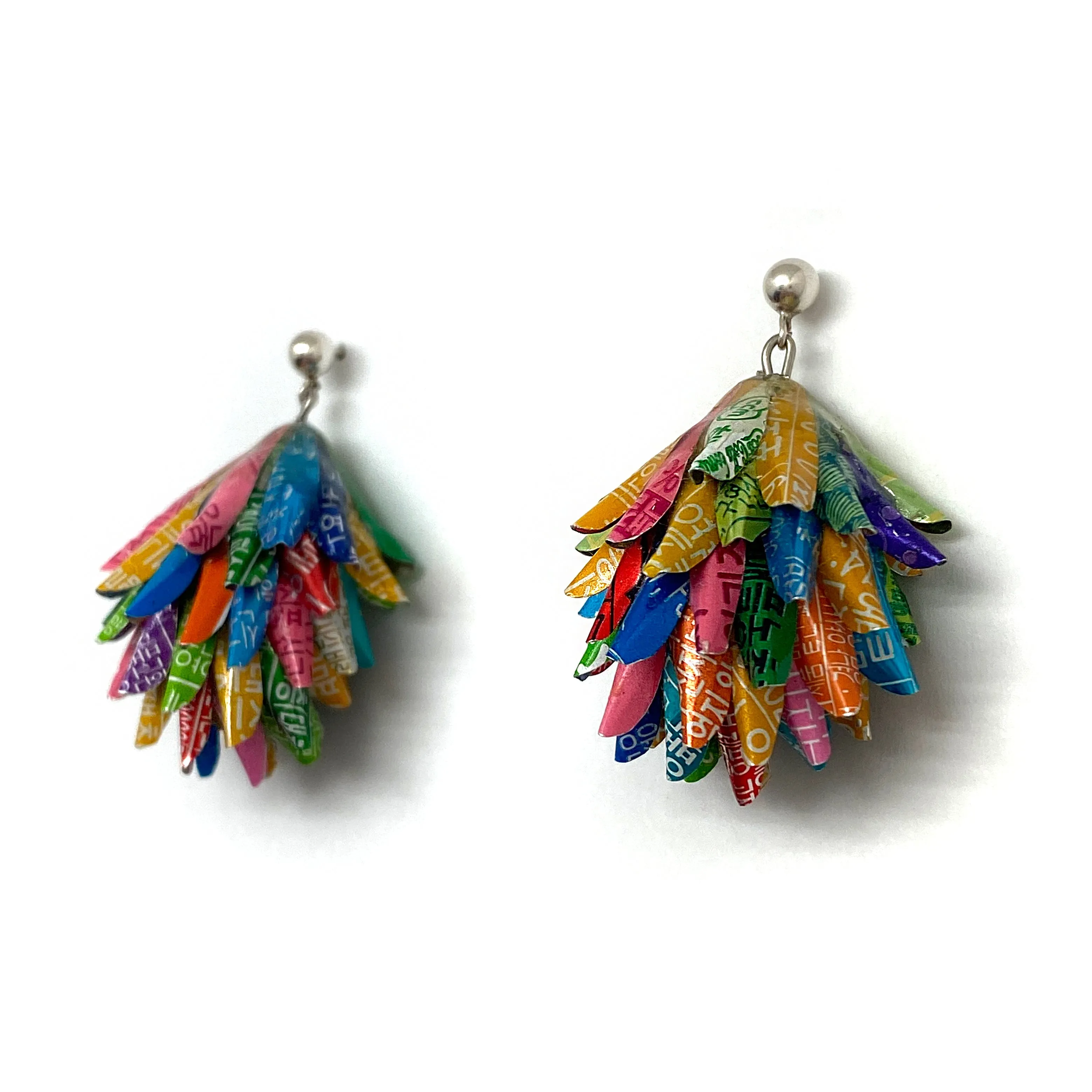 Multicolor Aluminum Cluster Earrings