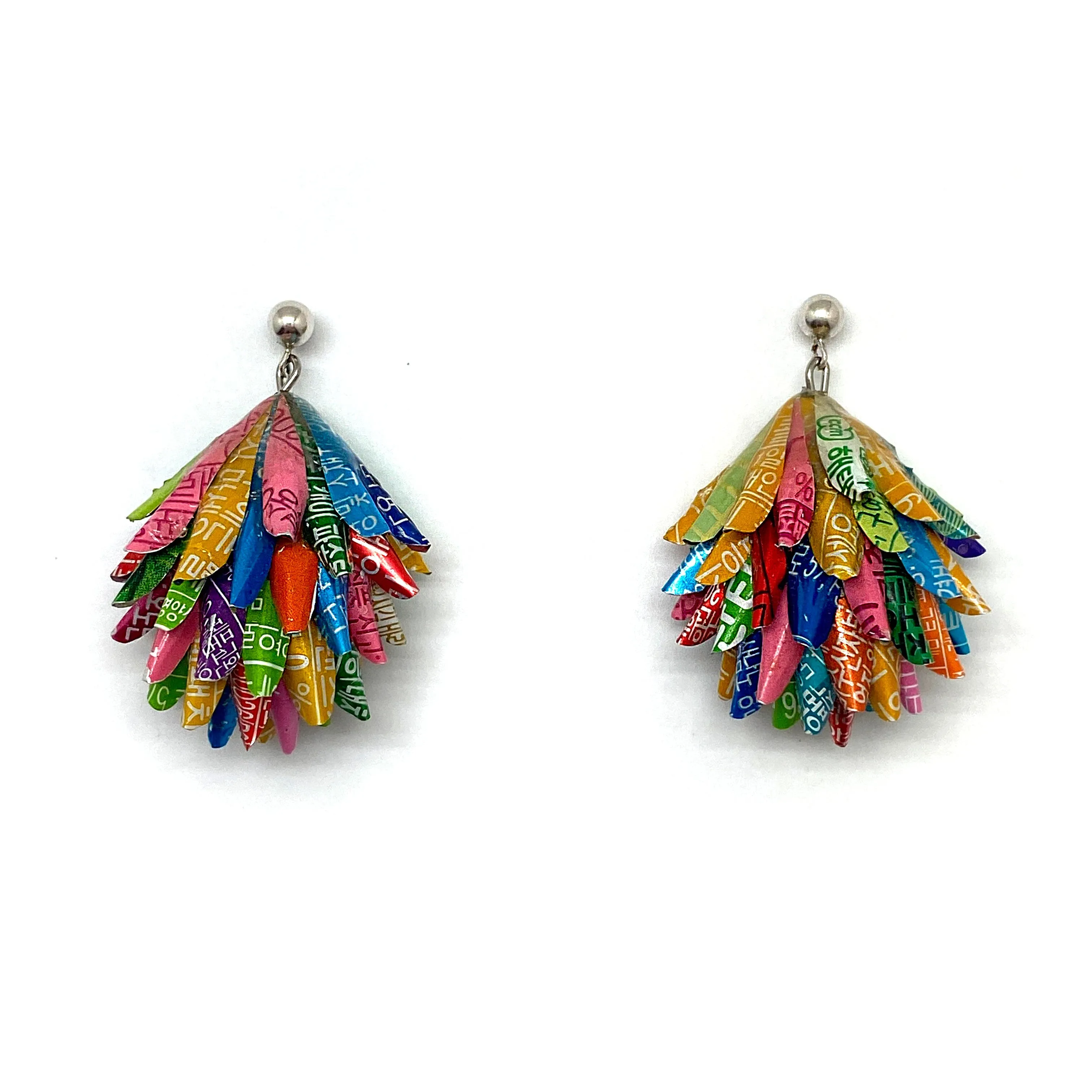 Multicolor Aluminum Cluster Earrings