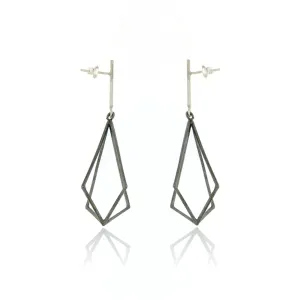 Mysterium Collection Oxidized Sterling Kite Earrings