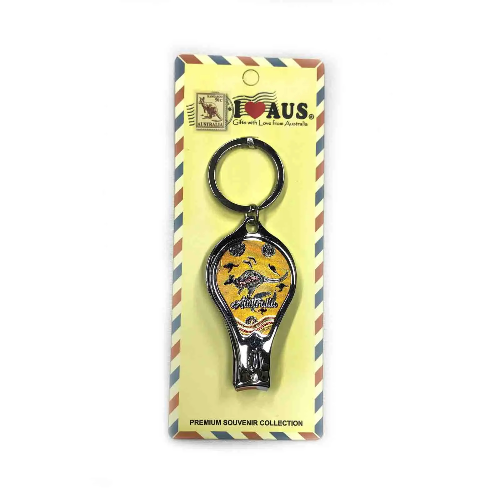 Nail Clipper Aboriginal Kangaroo Yellow