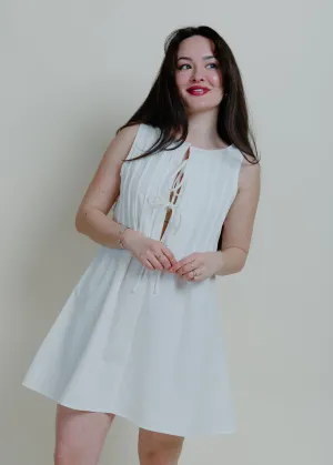 Nantucket Tie Mini Dress - Off White