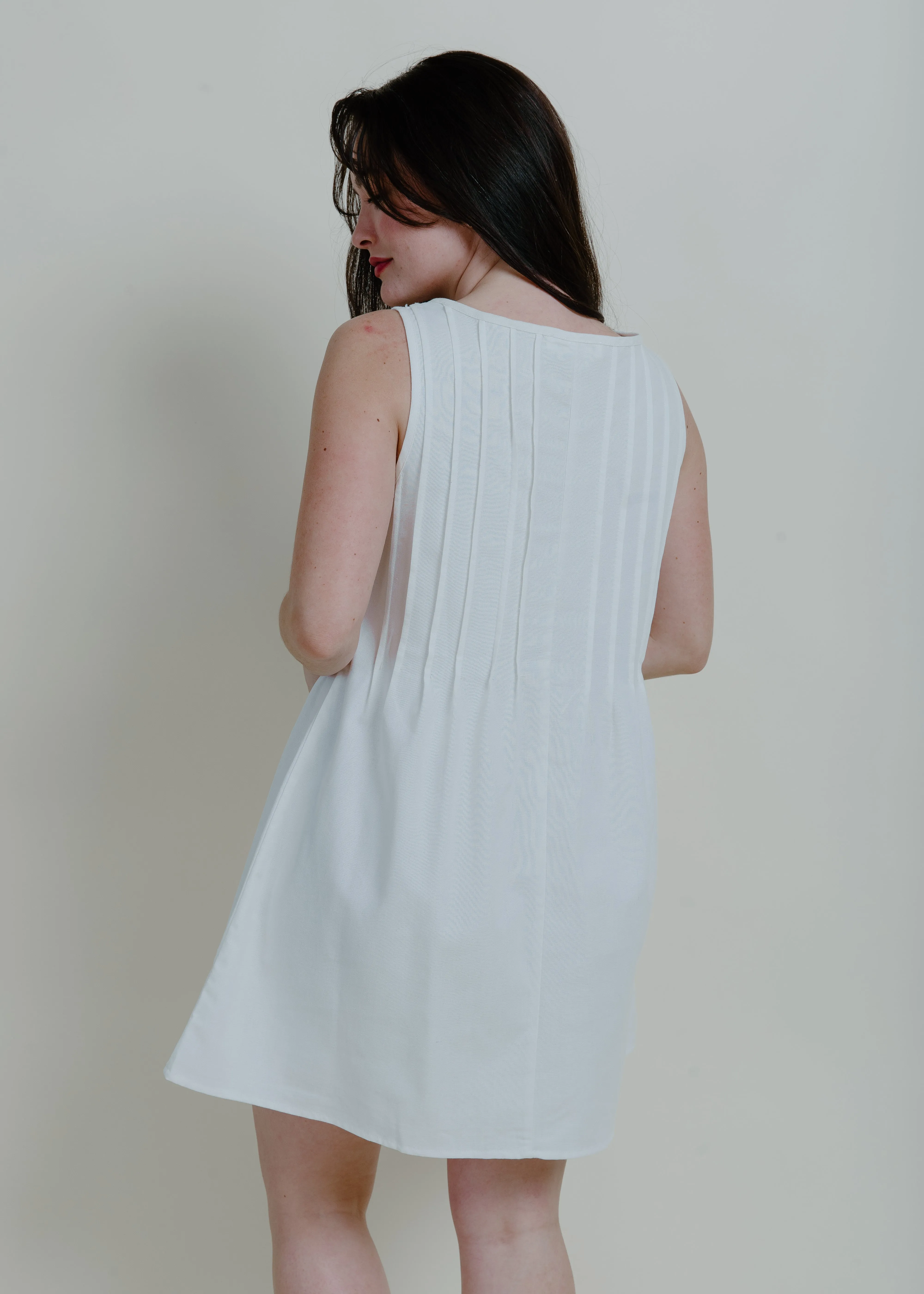 Nantucket Tie Mini Dress - Off White