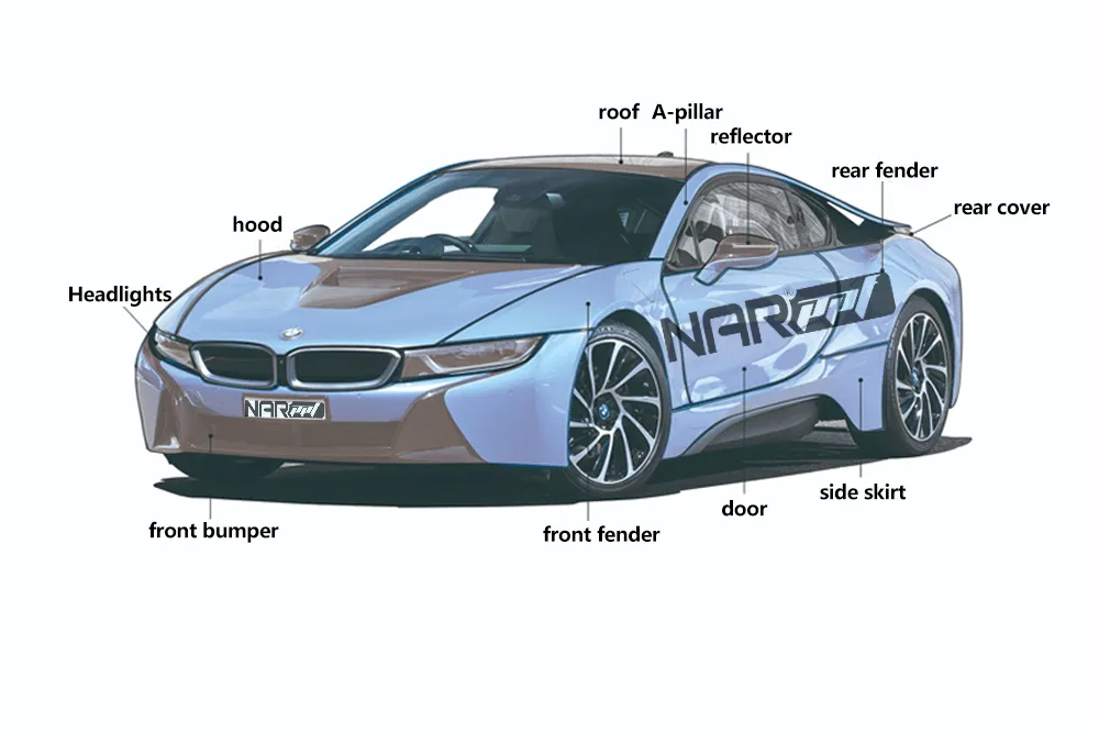NAR Paint Protection Film (PPF), Instant Self Healing TPU Matte, S190, 190um