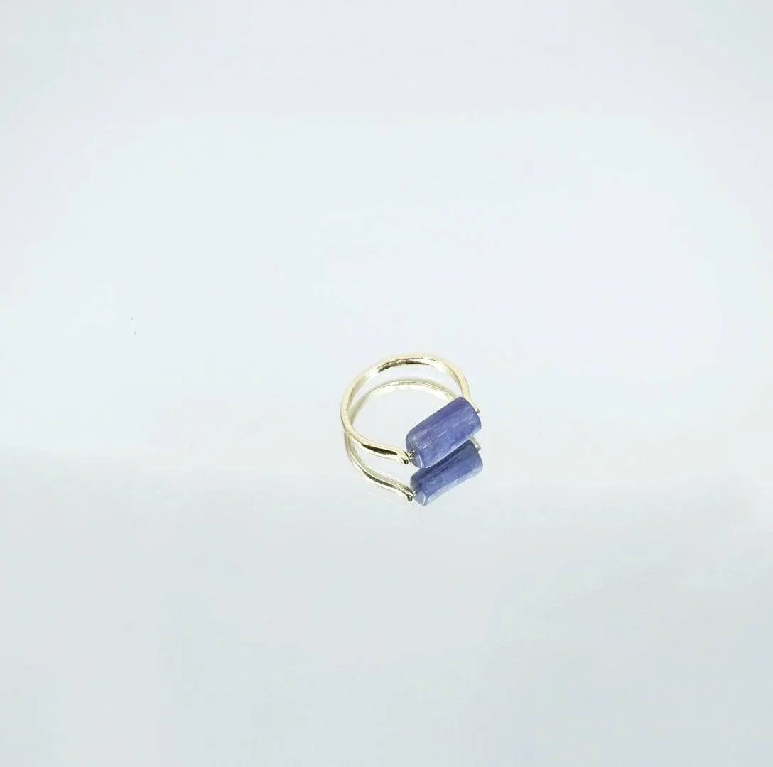 Natural Kyanite Stack Ring