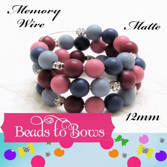 New 50 Matte 12mm Satin Finish Mauve Bubblegum Beads, Gumball Beads, Round Beads, Bubblegum Beads, Beading Supply, Jewelry Supply