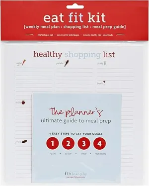 NEW Fitlosophy Eat Fit Weekly Meal Planner, Shopping List and Meal Prep Guide, 40 Pages