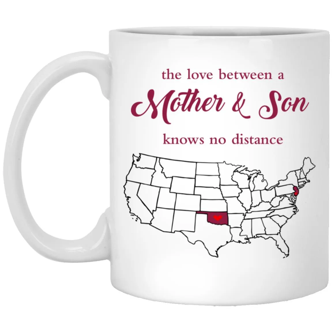 New Jersey Oklahoma The Love Between Mother And Son Mug