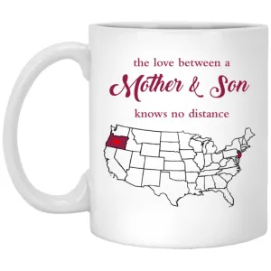 New Jersey Oregon The Love Between Mother And Son Mug
