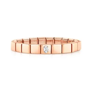 Nomination Composable Glam Bracelet, White Stone, Rose Finish