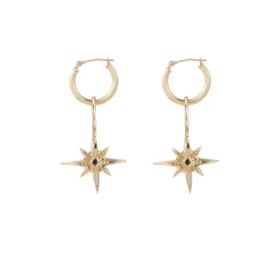 North Star Pendant Earrings - Gold